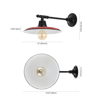 Bonner 12" Farmhouse Industrial Indoor/Outdoor Iron LED Victorian Arm Outdoor Sconce